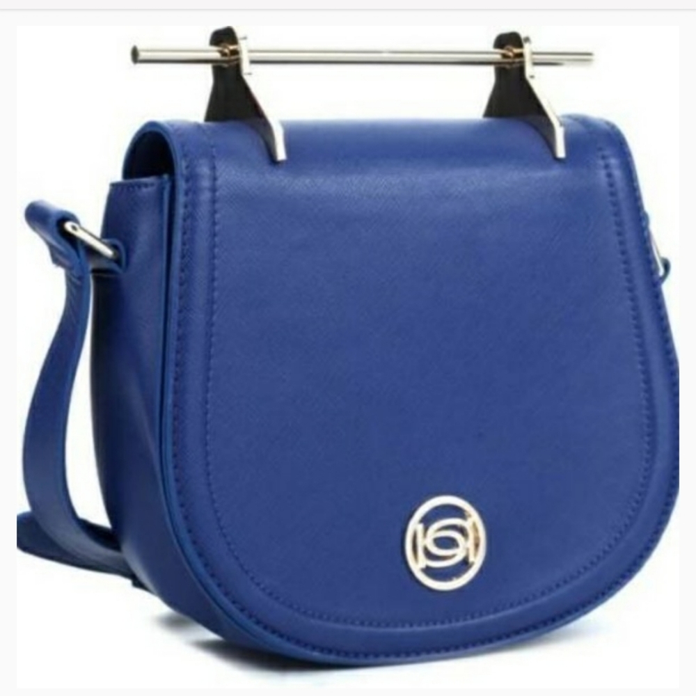 🚫SOLD🚫bebe  Royal Blue Crossbody Saddle Purse - Picture 3 of 8